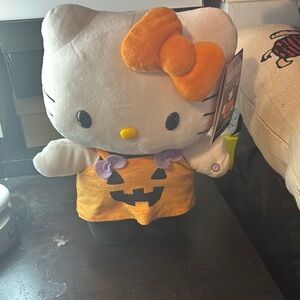 Hello Kitty Halloween Plush Side Stepper with Orange Pumpkin Outfit